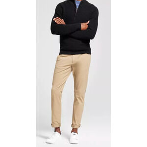 Goodfellow &‎ Co Slim Trouser Pants Khaki 32x32 Stretch Business Casual